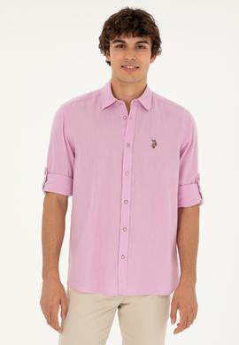 Erkek Manolya Uzun Kollu Basic Gömlek - 50284297081