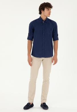 Erkek Lacivert Uzun Kollu Gömlek - 50284626006