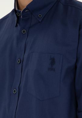 Erkek Lacivert Uzun Kollu Gömlek - 50284626006