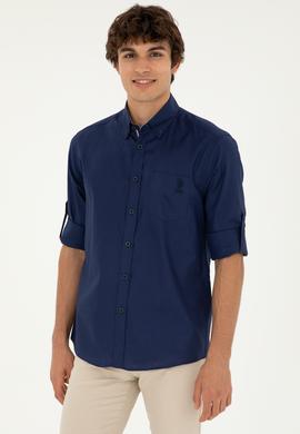 Erkek Lacivert Uzun Kollu Gömlek - 50284626006