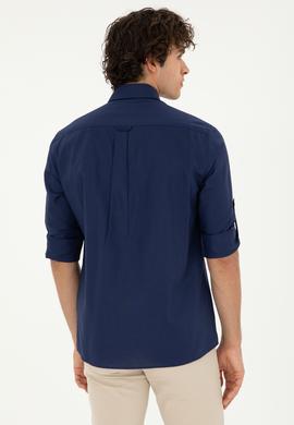 Erkek Lacivert Uzun Kollu Gömlek - 50284626006
