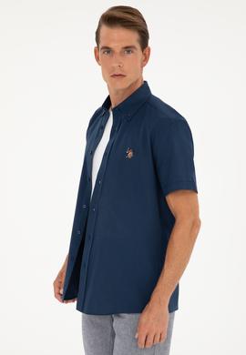 Erkek Lacivert Kısa Kollu Gömlek - 50282582087