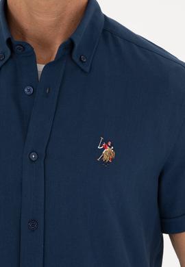 Erkek Lacivert Kısa Kollu Gömlek - 50282582087