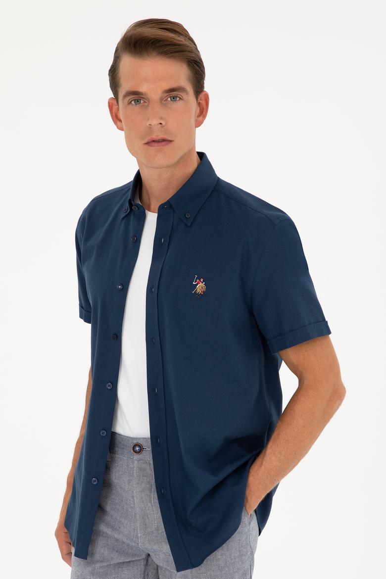 Erkek Lacivert Kısa Kollu Gömlek