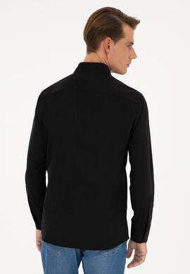 Erkek Siyah Uzun Kollu Basic Gömlek - 50282590060