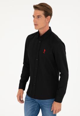 Erkek Siyah Uzun Kollu Basic Gömlek - 50282590060