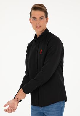 Erkek Siyah Uzun Kollu Basic Gömlek - 50282590060