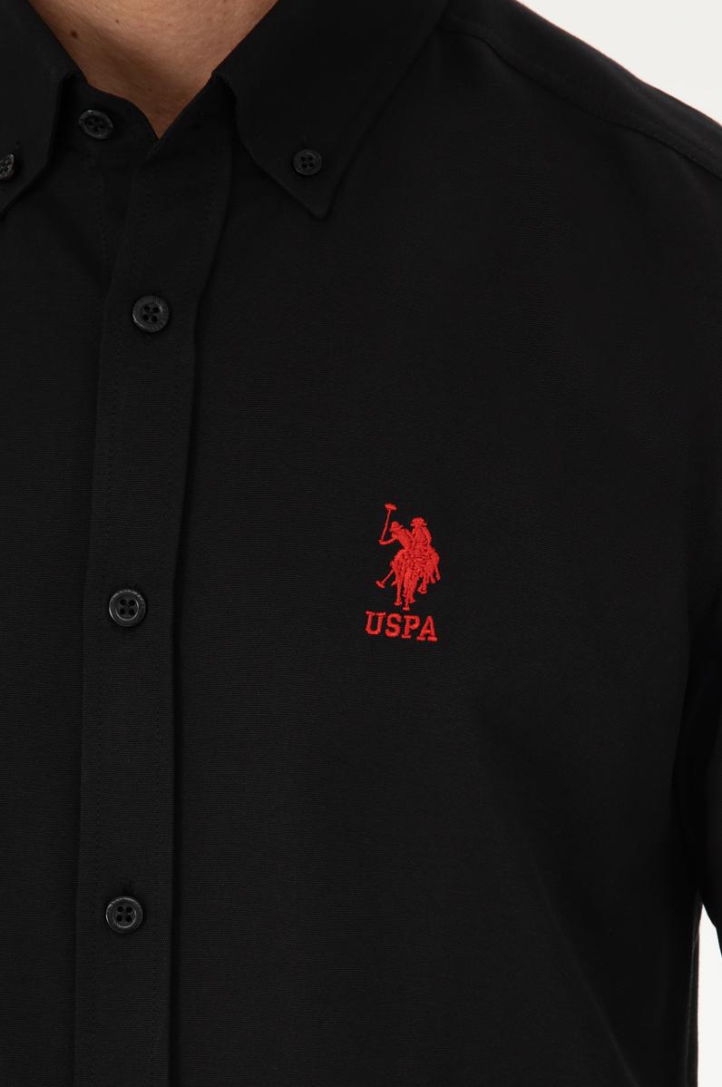 Erkek Siyah Uzun Kollu Basic Gömlek