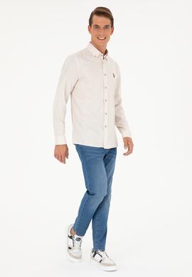 Erkek Taş Uzun Kollu Basic Gömlek - 50282610168