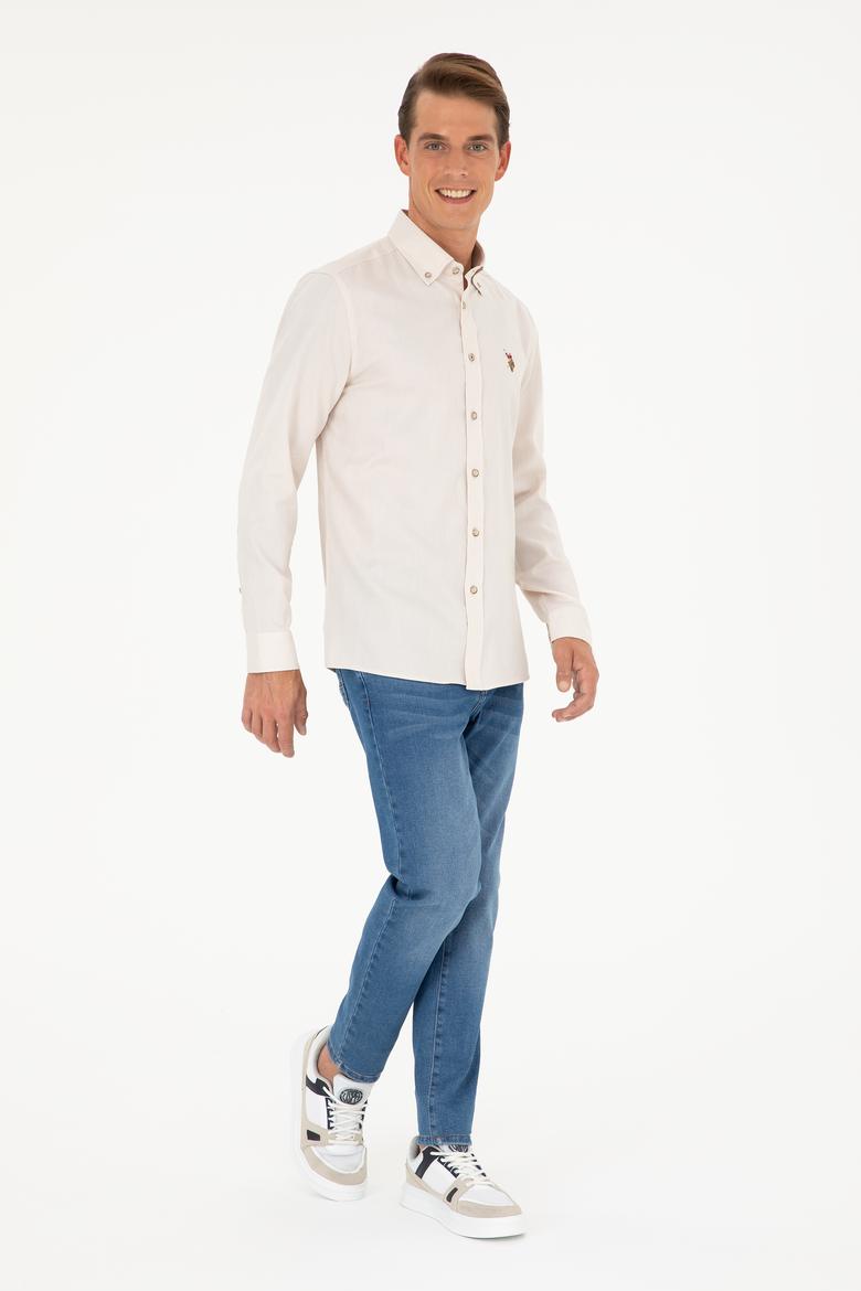 Erkek Taş Uzun Kollu Basic Gömlek - 50282610168
