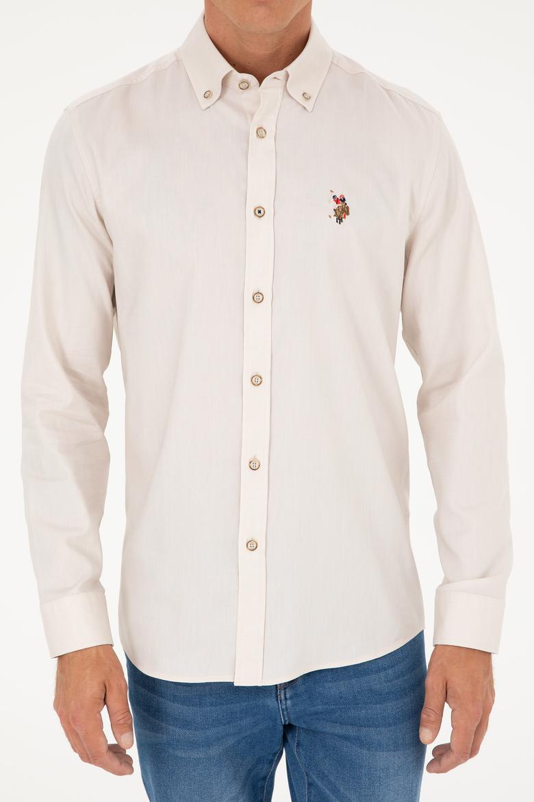 Erkek Taş Uzun Kollu Basic Gömlek - 50282610168