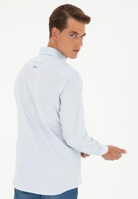 Erkek Açık Mavi Uzun Kollu Basic Gömlek - 50282614057