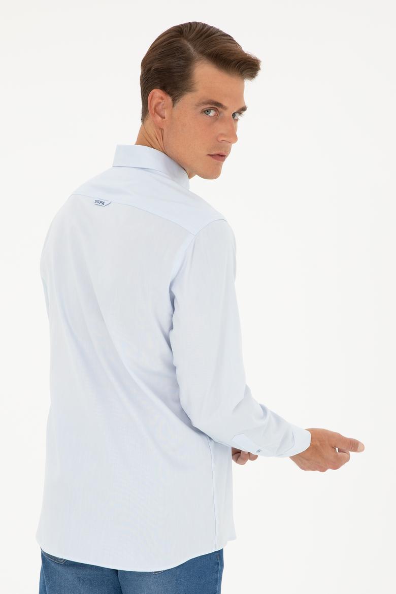 Erkek Açık Mavi Uzun Kollu Basic Gömlek - 50282614057