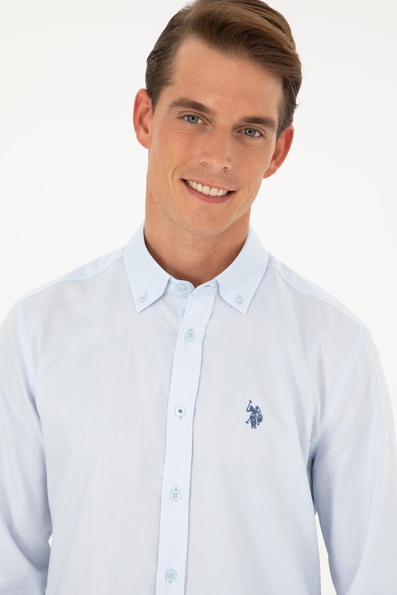 Erkek Açık Mavi Uzun Kollu Basic Gömlek - 50282614057