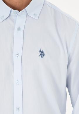 Erkek Açık Mavi Uzun Kollu Basic Gömlek - 50282614057