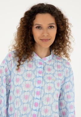 Kadın Açık Mavi Uzun Kollu Gömlek - 50283569005