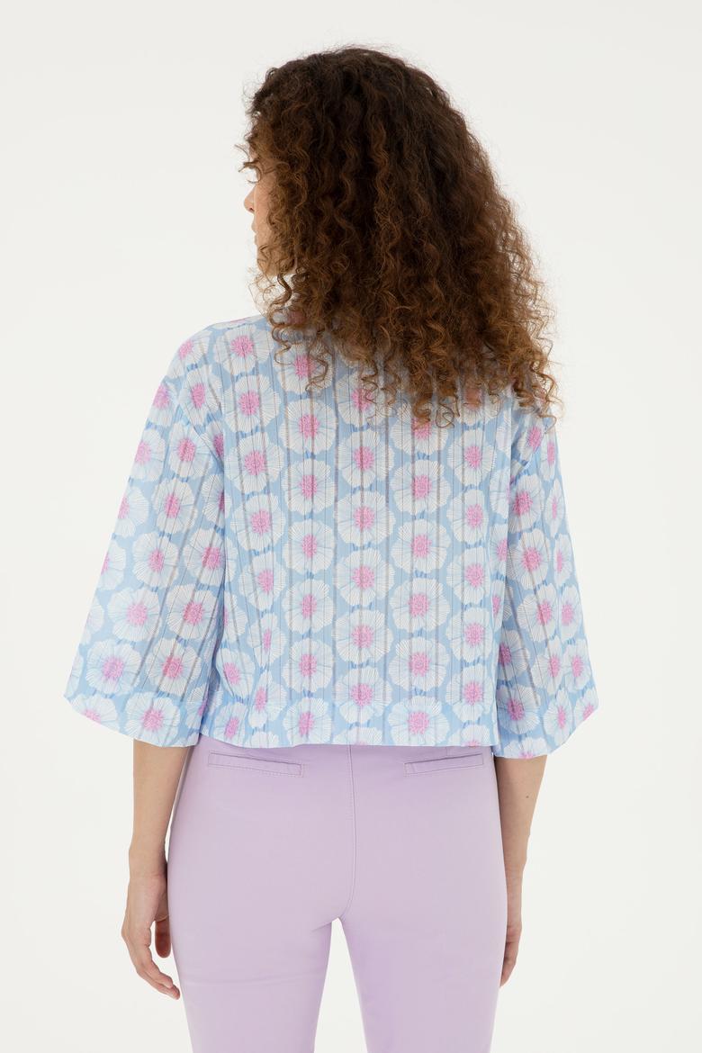 Kadın Açık Mavi Uzun Kollu Gömlek - 50283569005