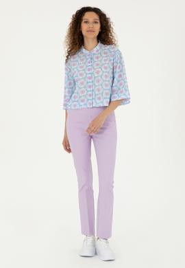 Kadın Açık Mavi Uzun Kollu Gömlek - 50283569005