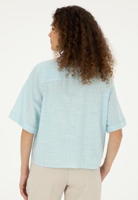 Kadın Açık Mavi Uzun Kollu Gömlek - 50283649002