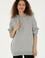Kadın Gri Melanj Kapüşonlu Sweatshirt