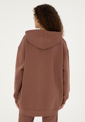 Kadın Camel Kapüşonlu Sweatshirt - 50297078021