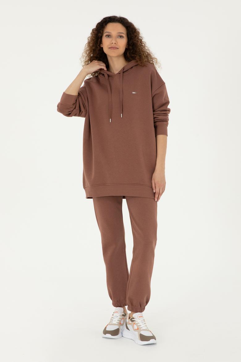 Kadın Camel Kapüşonlu Sweatshirt - 50297078021