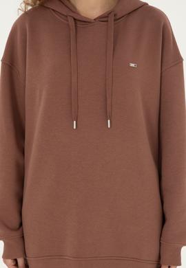 Kadın Camel Kapüşonlu Sweatshirt - 50297078021