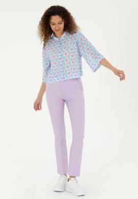 Kadın Lila Kanvas Pantolon - 50281742002