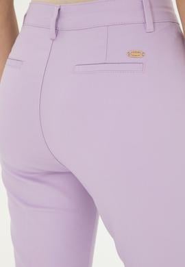 Kadın Lila Kanvas Pantolon - 50281742002