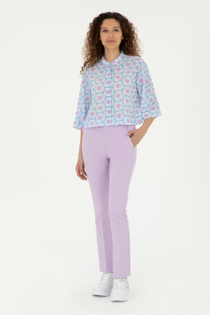 Kadın Lila Kanvas Pantolon