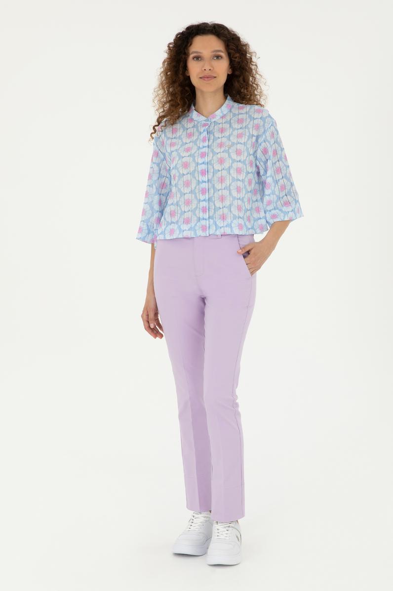 Kadın Lila Kanvas Pantolon