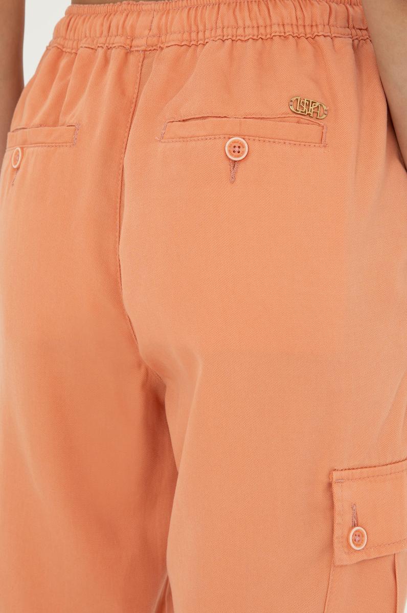 Kadın Somon Kanvas Pantolon