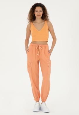 Kadın Somon Kanvas Pantolon - 50281794013