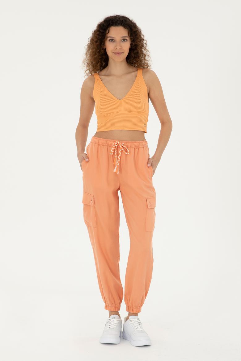 Kadın Somon Kanvas Pantolon - 50281794013