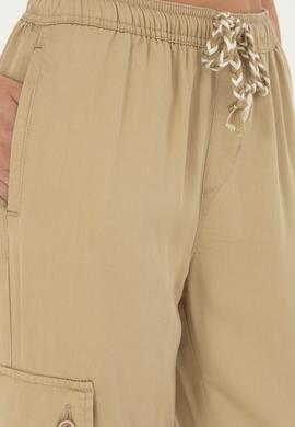 Kadın Açık Haki Kanvas Pantolon - 50281794017