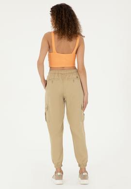 Kadın Açık Haki Kanvas Pantolon - 50281794017