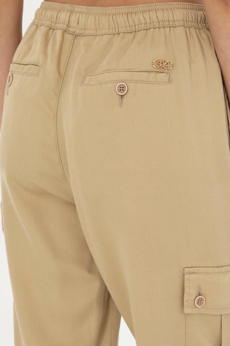 Kadın Açık Haki Kanvas Pantolon