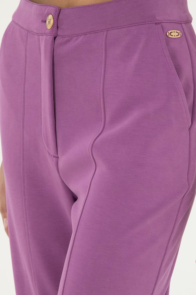 Kadın Mor Örme Pantolon - 50284520013