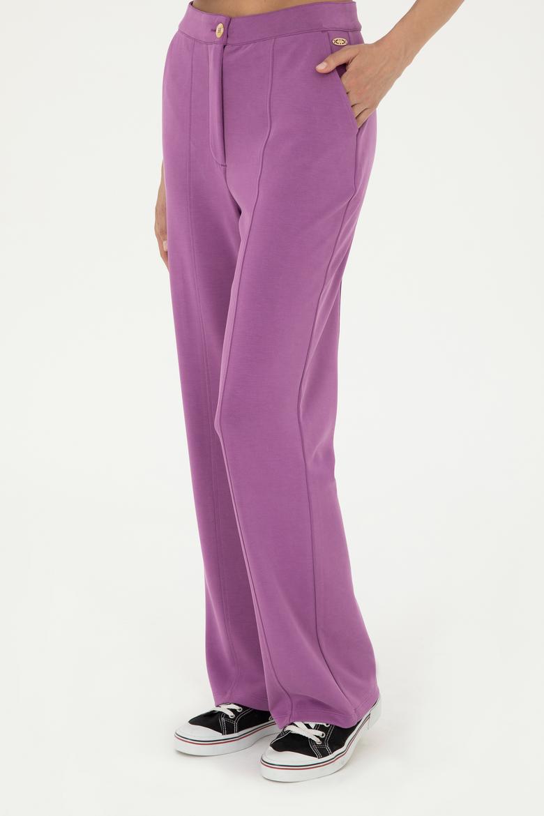 Kadın Mor Örme Pantolon - 50284520013