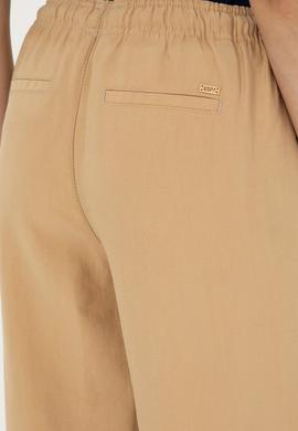 Kadın Camel Loose Relax Fit Kanvas Pantolon - 50289449054