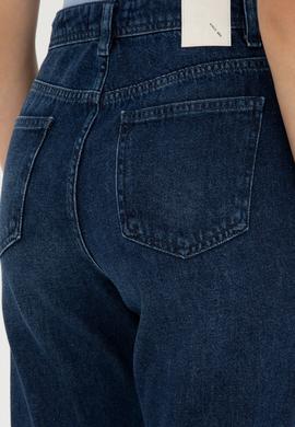 Kadın Mavi Mom High Waist Fit Jean Pantolon - 50289473013