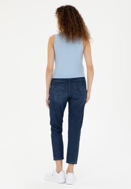 Kadın Mavi Mom High Waist Fit Jean Pantolon - 50289473013