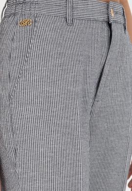 Kadın Lacivert Kanvas Çizgili Pantolon - 50289450006