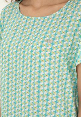 Kadın Su Yeşili Kısa Kollu Gömlek - 50283438012