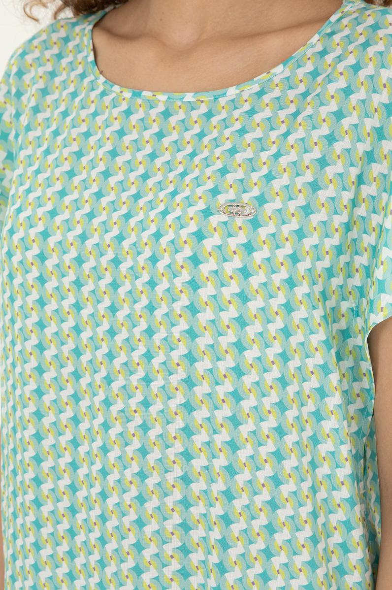 Kadın Su Yeşili Kısa Kollu Gömlek