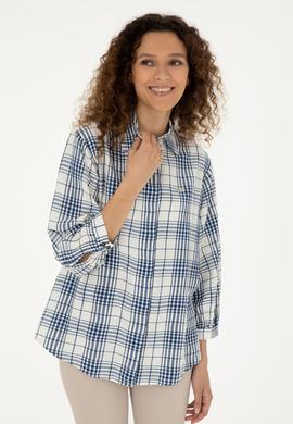 Kadın Lacivert Uzun Kollu Tunik Gömlek - 50288652004