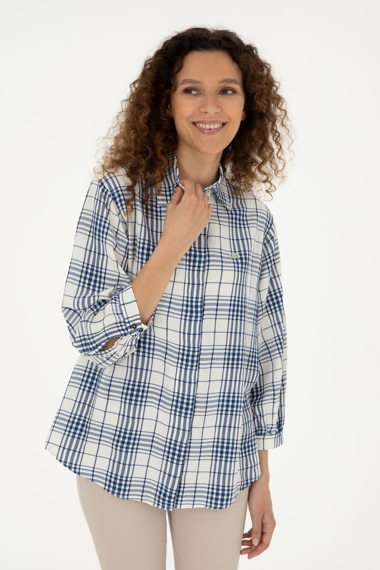 Kadın Lacivert Uzun Kollu Tunik Gömlek - 50288652004