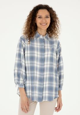 Kadın Lacivert Uzun Kollu Tunik Gömlek - 50288652004