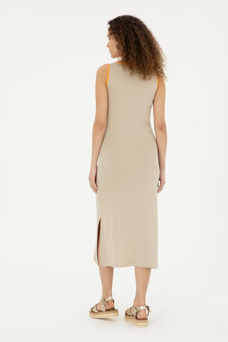 Kadın Açık Haki Örme Elbise - 50285874001