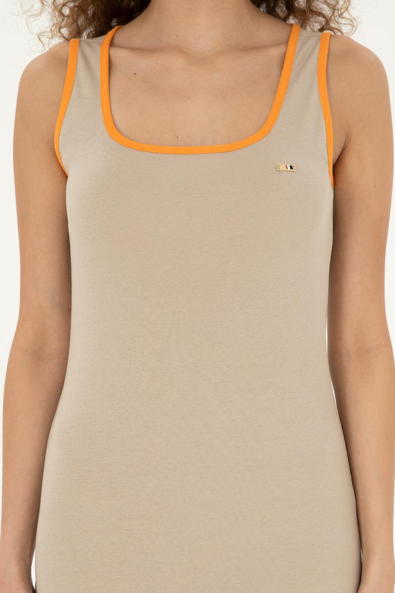 Kadın Açık Haki Örme Elbise - 50285874001